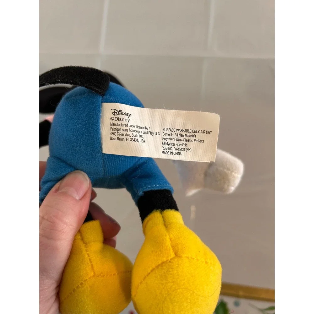 Disney Mickey Mouse Plush Just Play Striped Shirt Blue Shorts Small Soft Toy